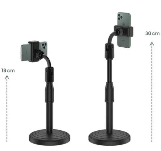 Suporte Para Celular De Mesa Com Altura Ajustável Ângulo 360º Universal.