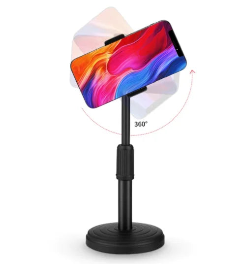 Suporte Para Celular De Mesa Com Altura Ajustável Ângulo 360º Universal.