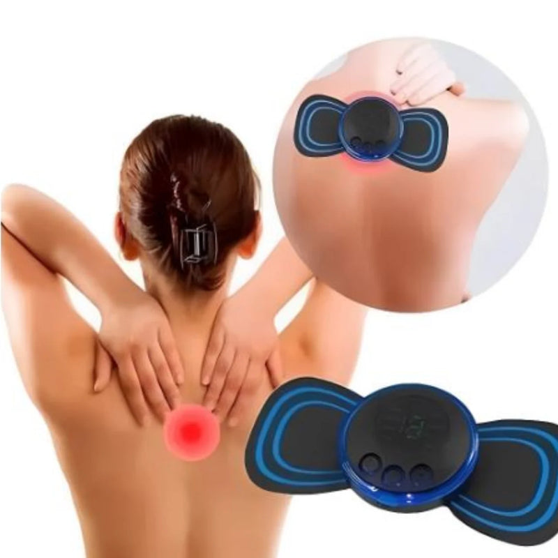 Mini Massageador Estimulador Elétrico De Pescoço Portátil Para Alívio Da Dor Muscular Cervical.