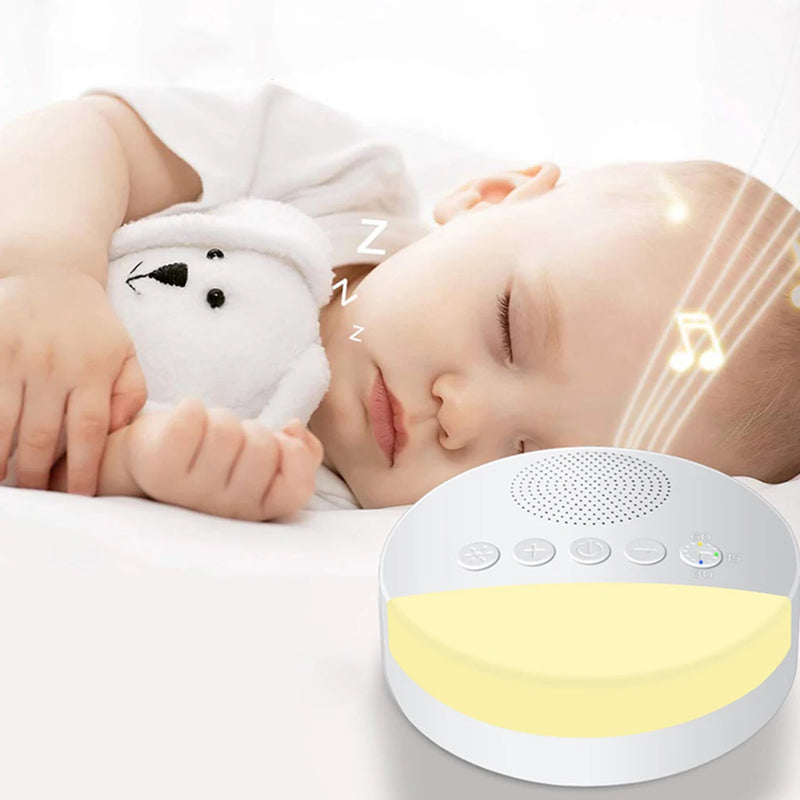 Super Aparelho de Som, Bebê Ninar, Jogador de Som do Sono Com Diversos Sons, Luz Noturna, Temporizador, Recarregável, Desligamento Temporizado, USB.