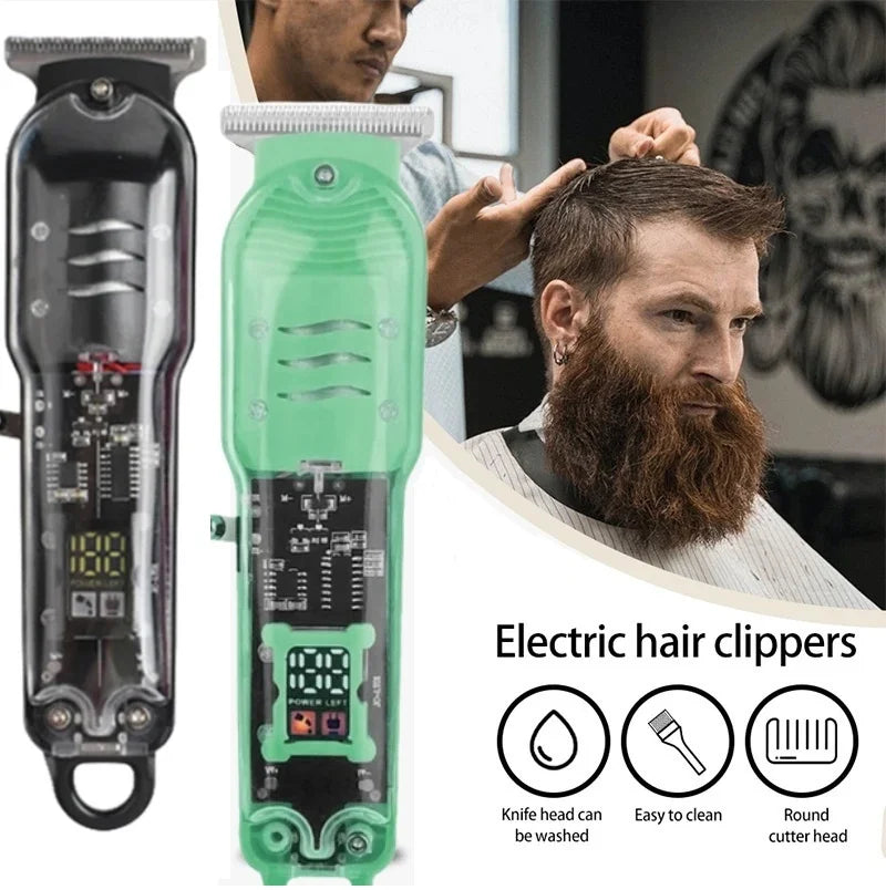 Maquina Profissional UBS recarregável sem fio  poderosa ferramenta Barba Trimmer.