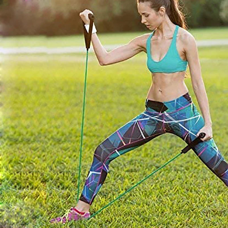 Faixas de resistência com alças para homens e mulheres, bandas de exercícios, equipamentos de musculação em casa.