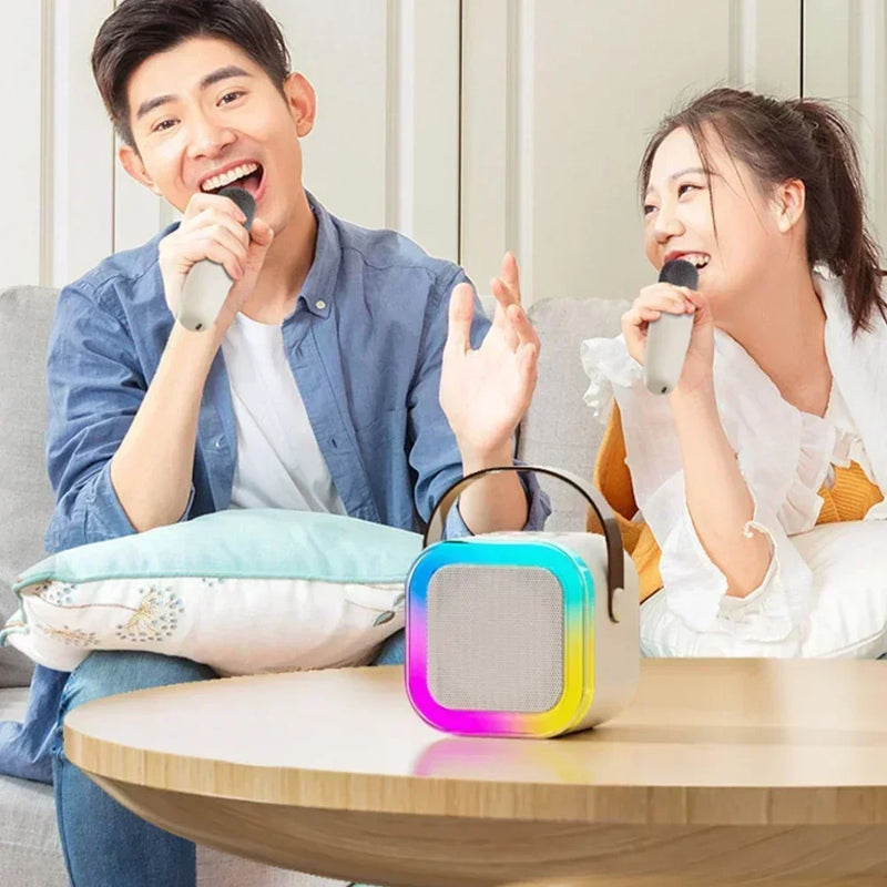 K12 Bluetooth Karaoke, portátil 5.3 PA sistema de alto-falantes, 1-2 microfones sem fio, divirtam-se com seus filhos e familiares...