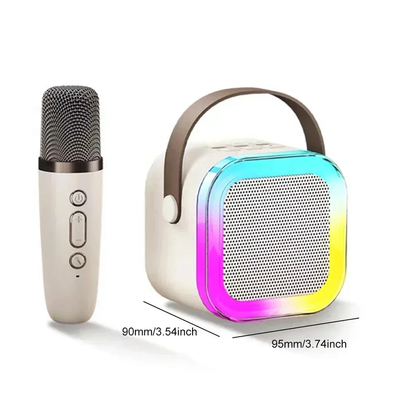 K12 Bluetooth Karaoke, portátil 5.3 PA sistema de alto-falantes, 1-2 microfones sem fio, divirtam-se com seus filhos e familiares...